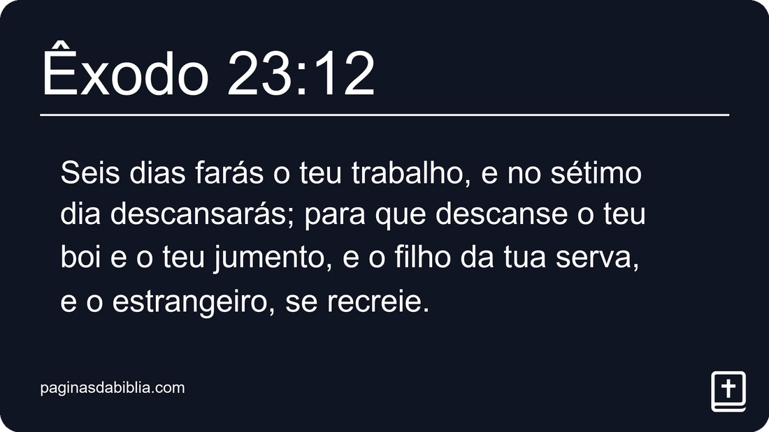 Êxodo 23:12