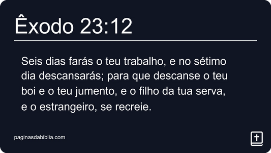 Êxodo 23:12