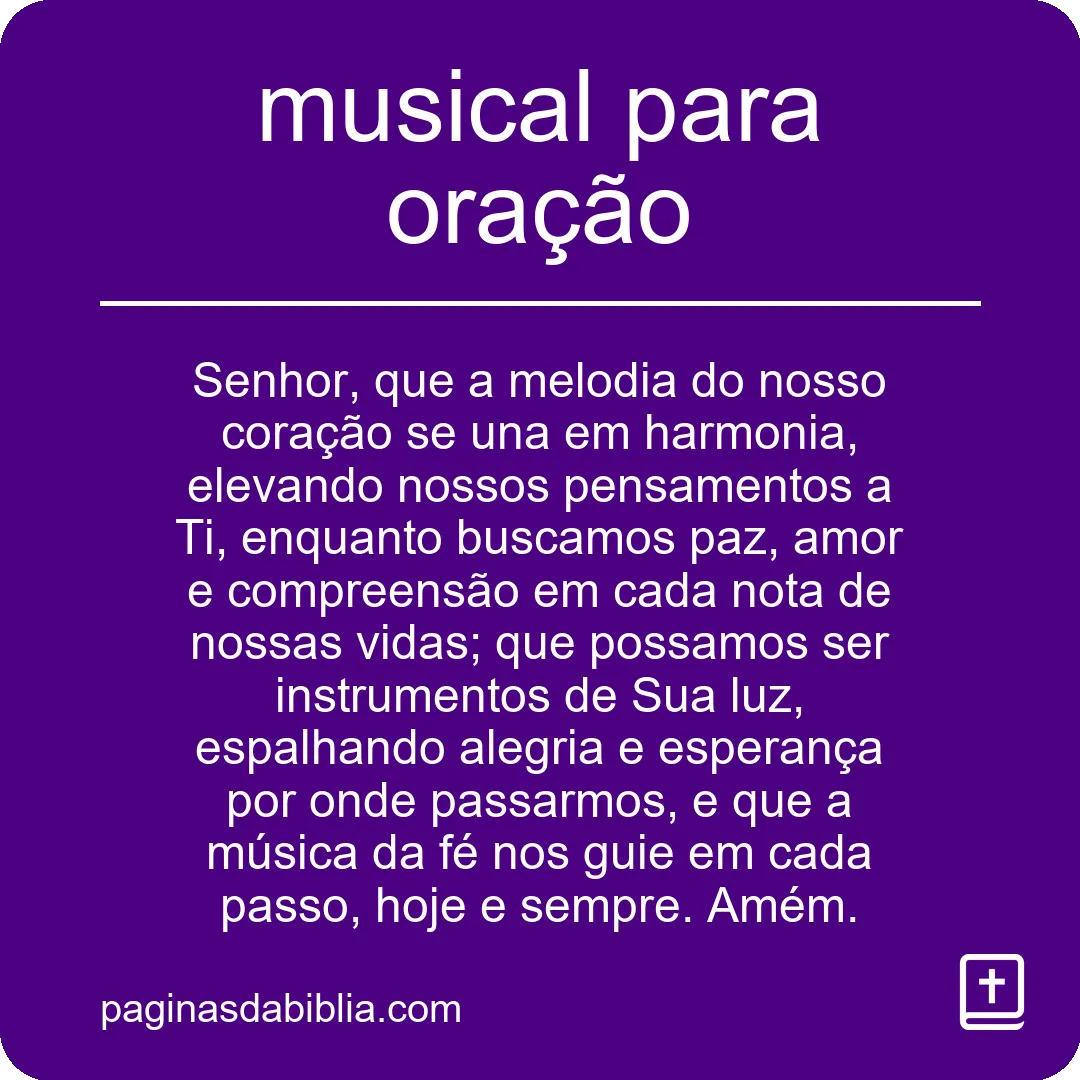 musical para oração