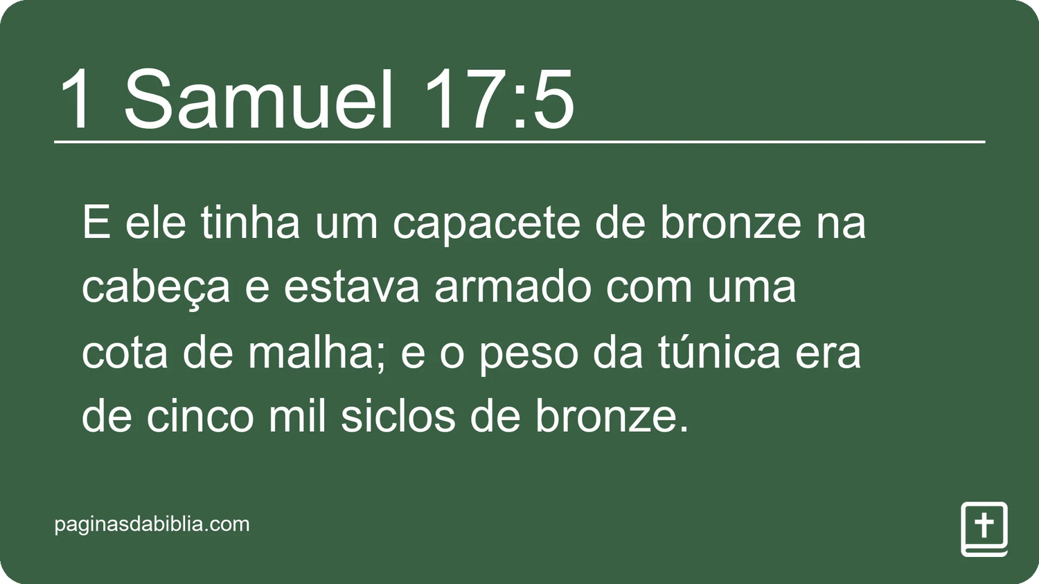 1 Samuel 17:5