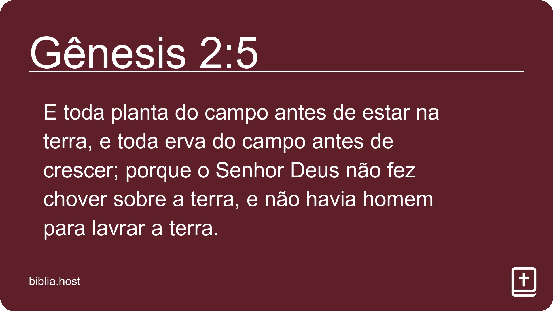 Gênesis 2:5