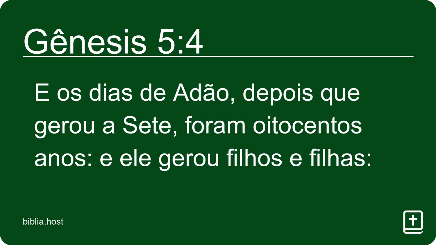 Gênesis 5:4