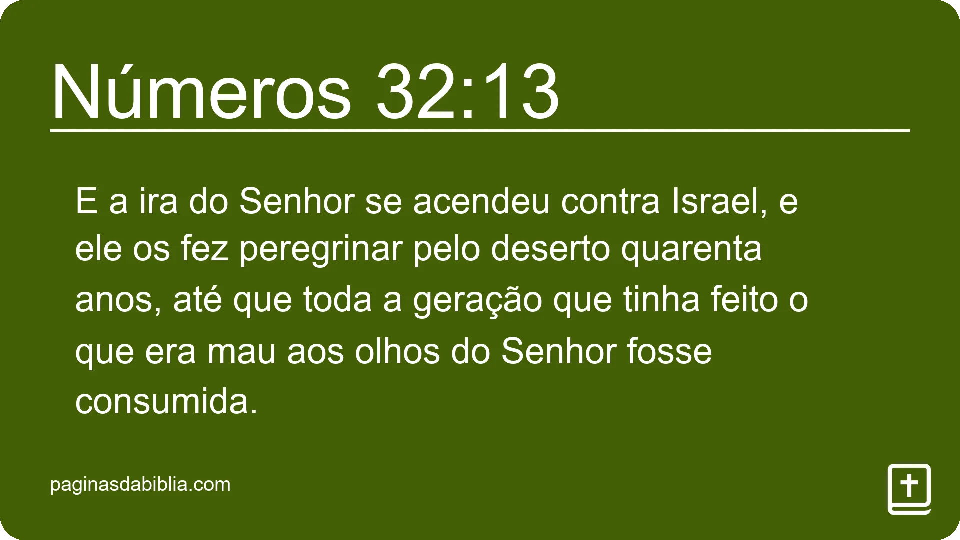 Números 32:13