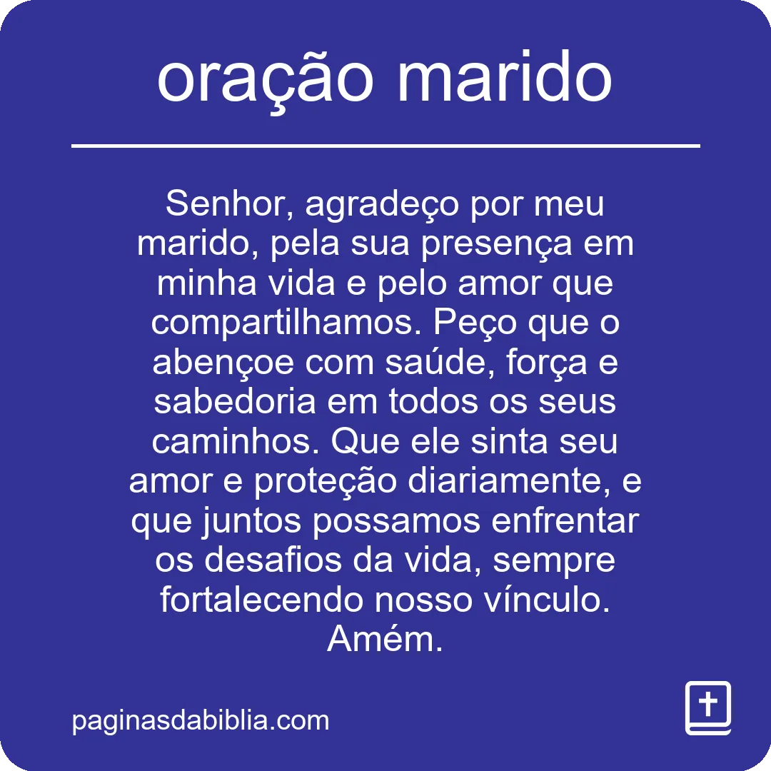 oração marido