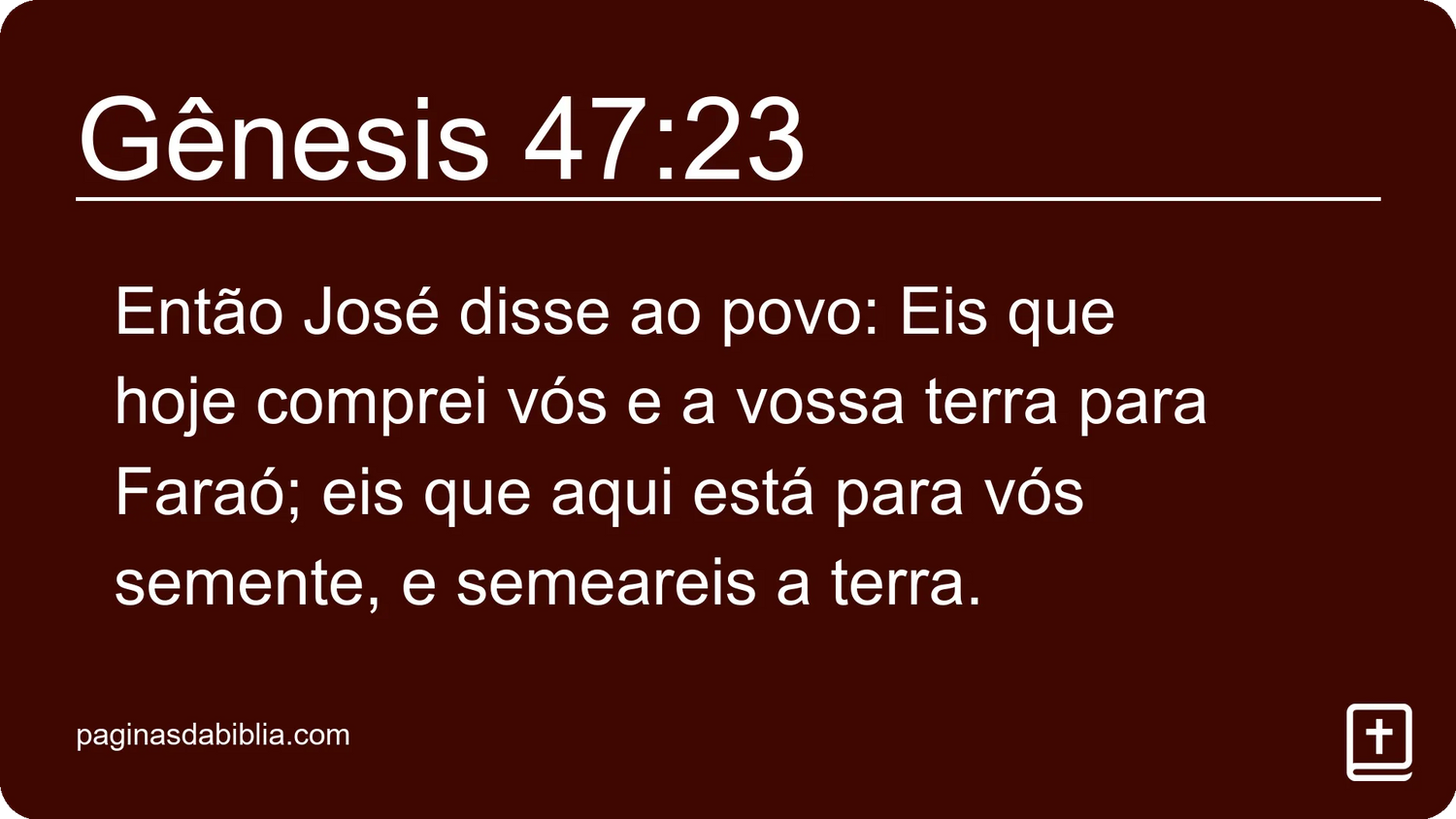 Gênesis 47:23