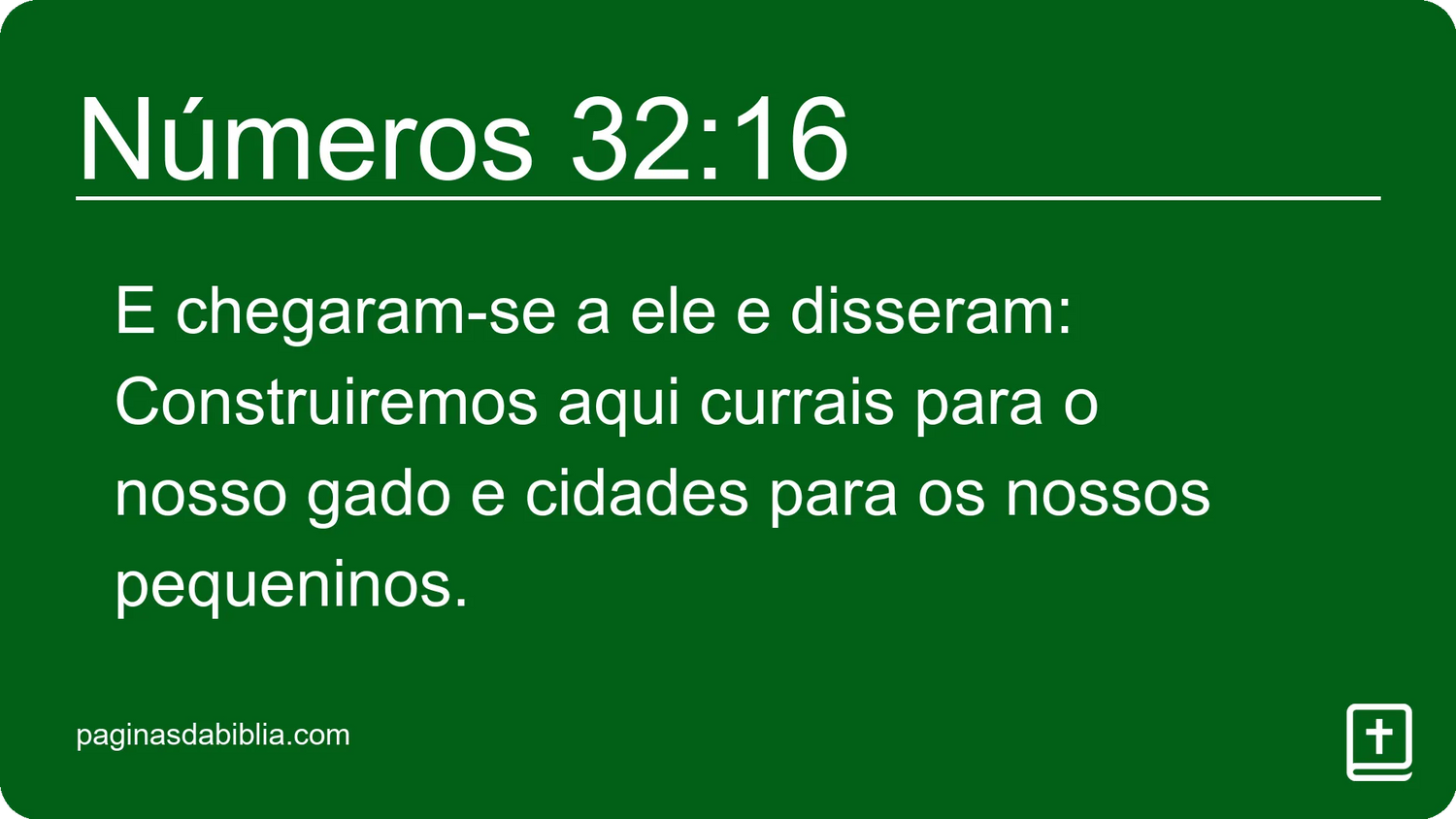 Números 32:16