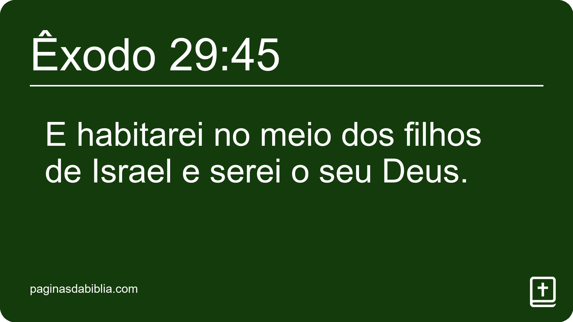 Êxodo 29:45