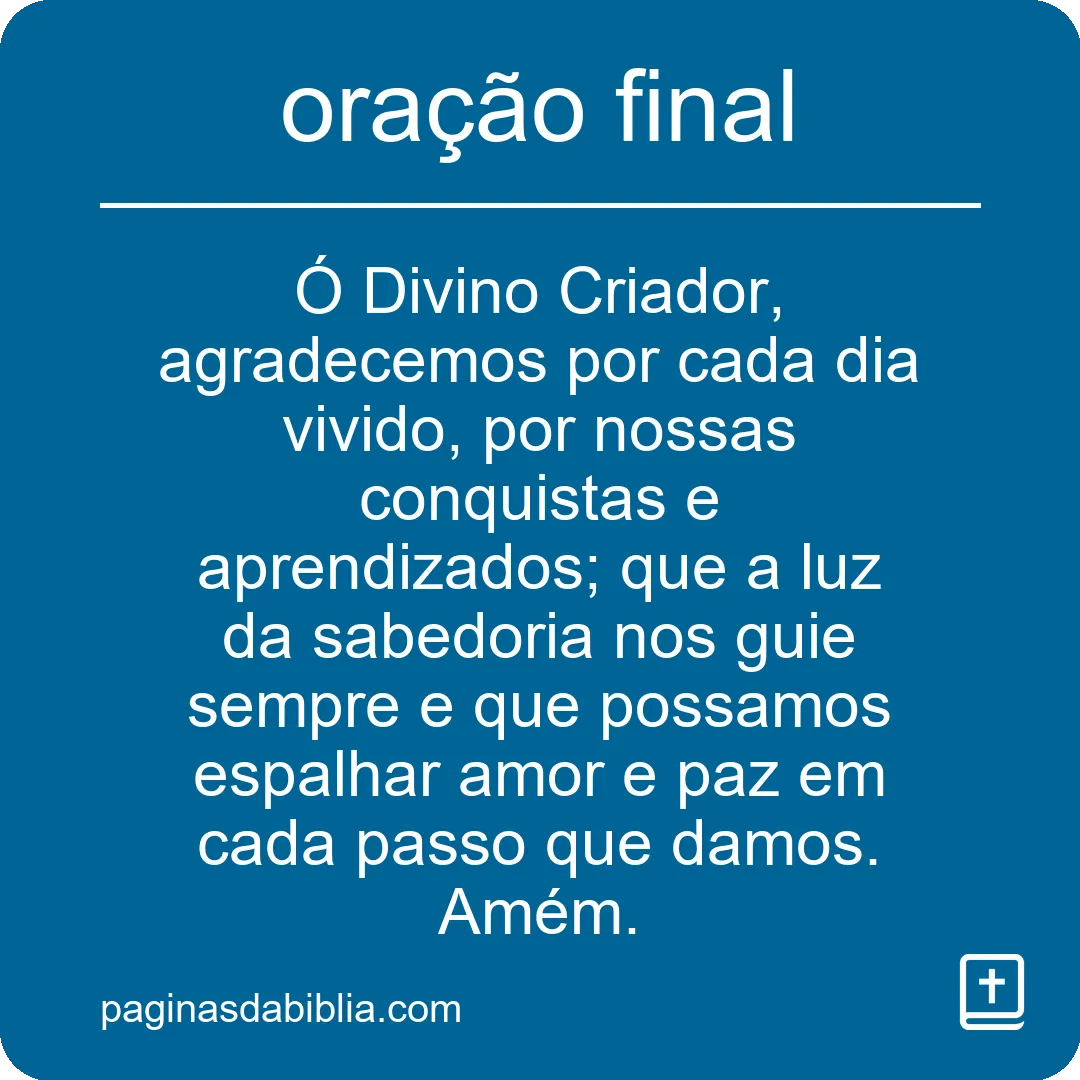 oração final