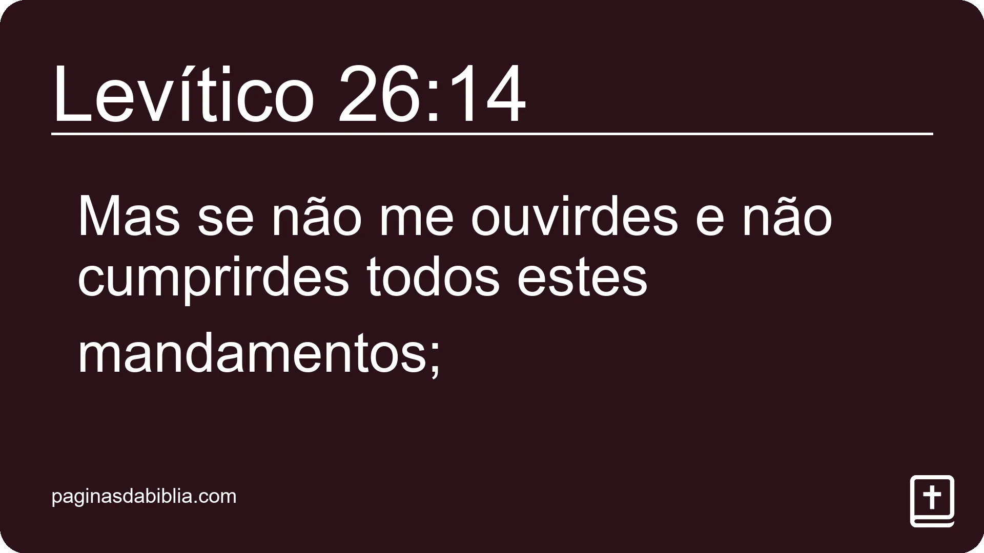 Levítico 26:14