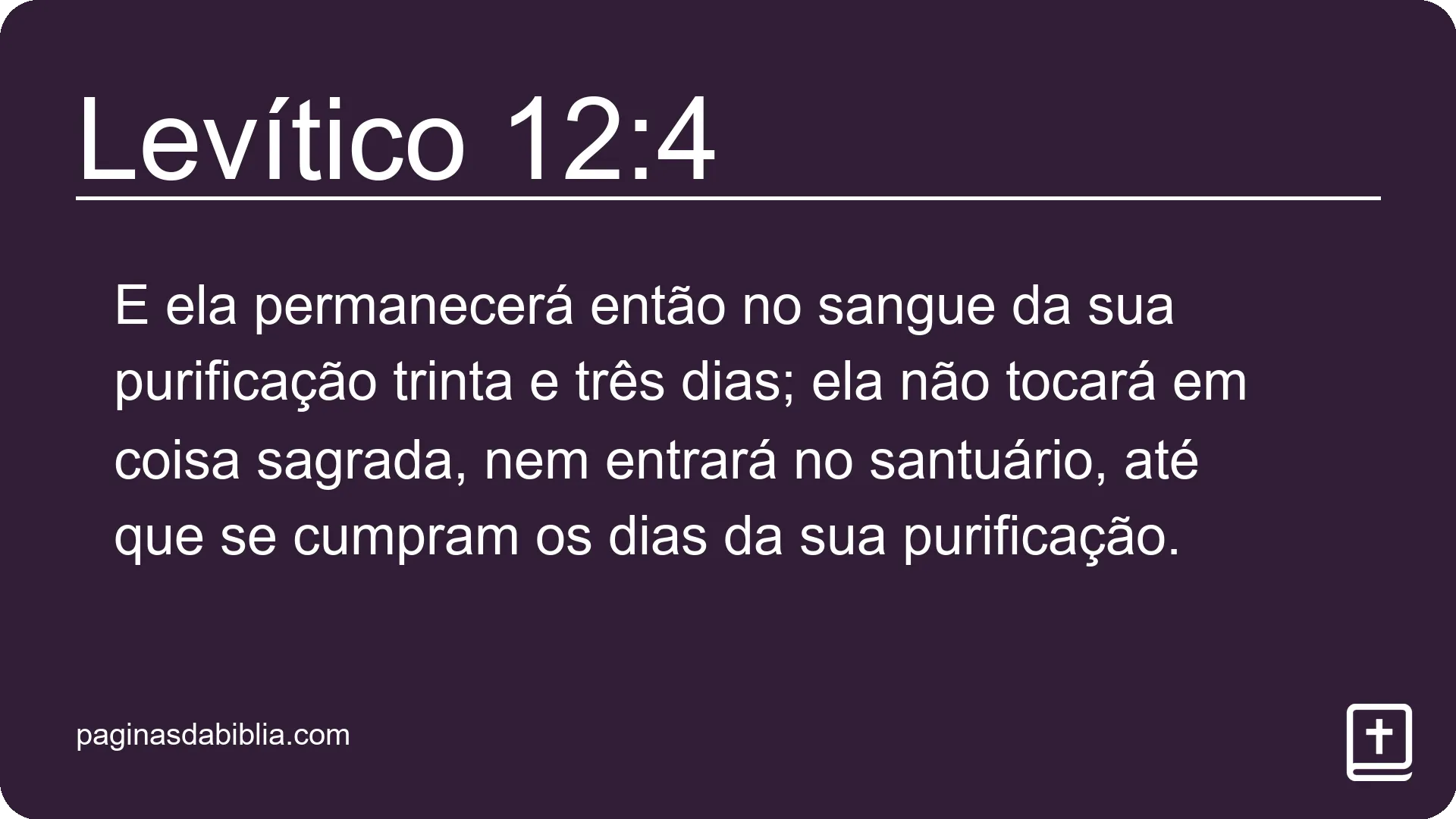 Levítico 12:4