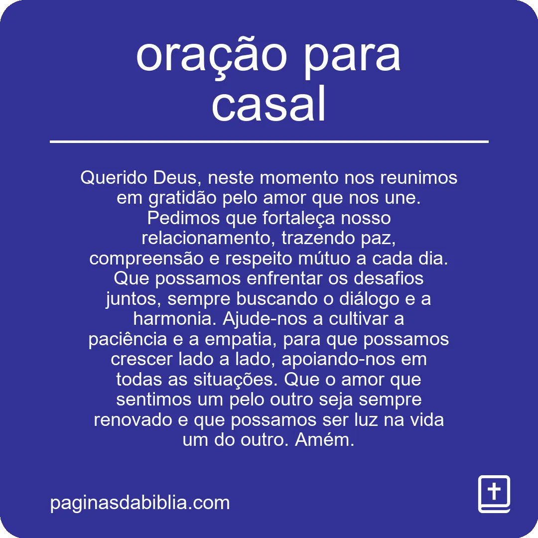 oração para casal