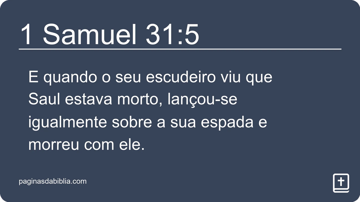 1 Samuel 31:5