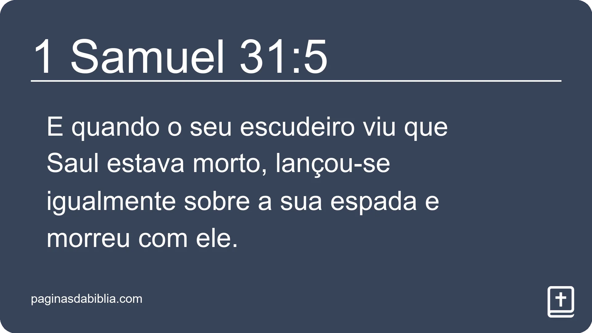 1 Samuel 31:5