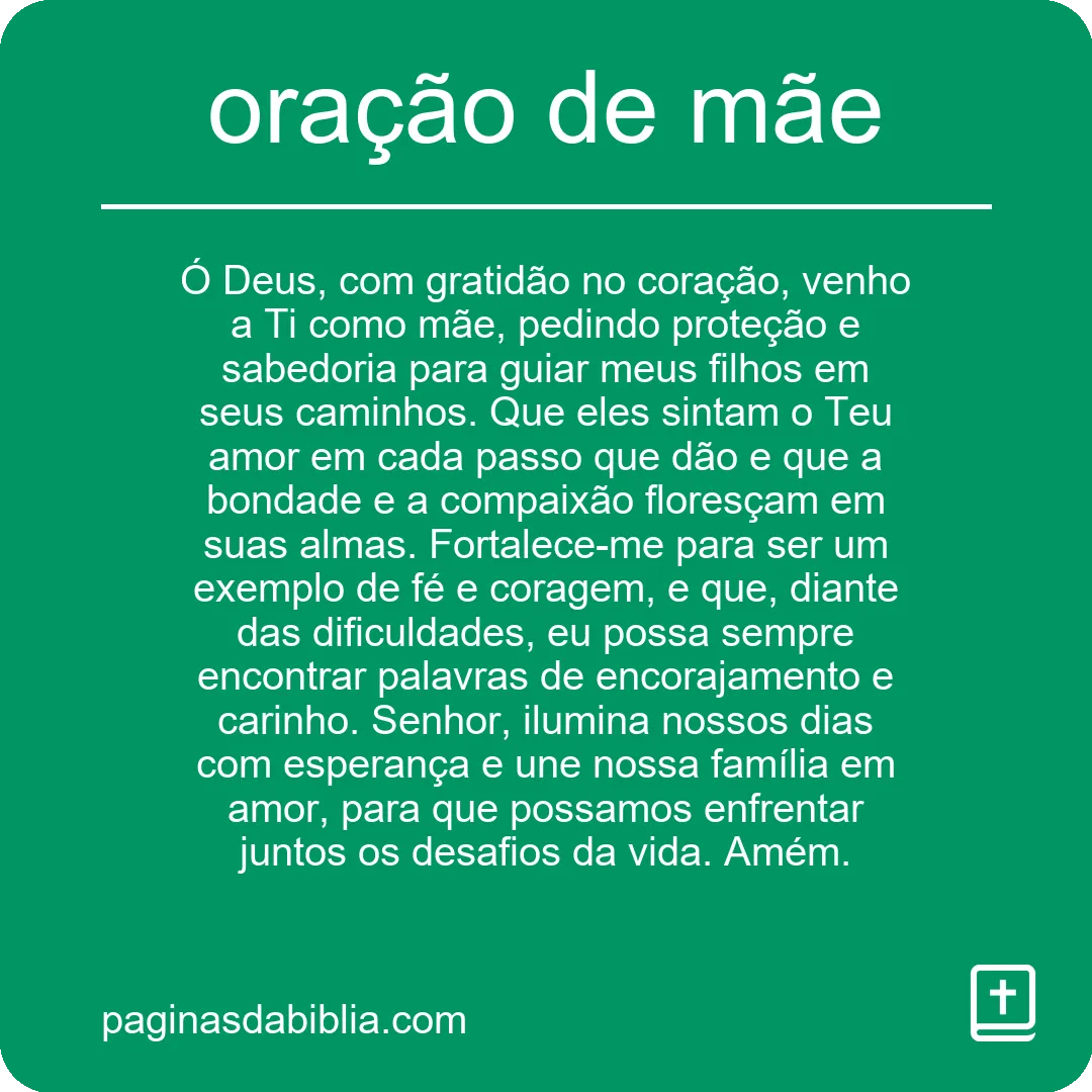 oração de mãe