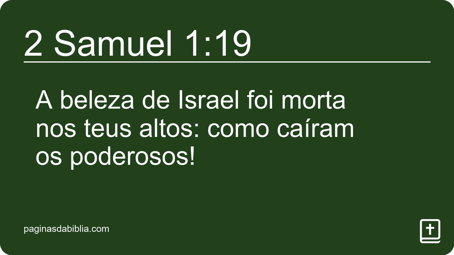 2 Samuel 1:19