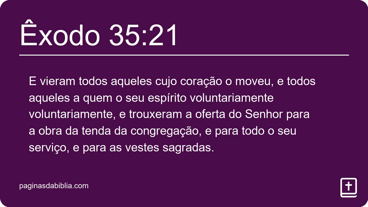 Êxodo 35:21