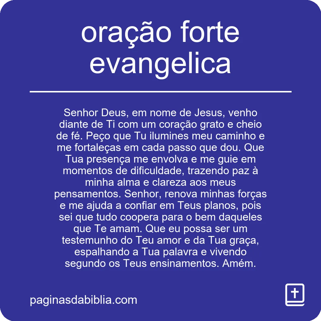 oração forte evangelica