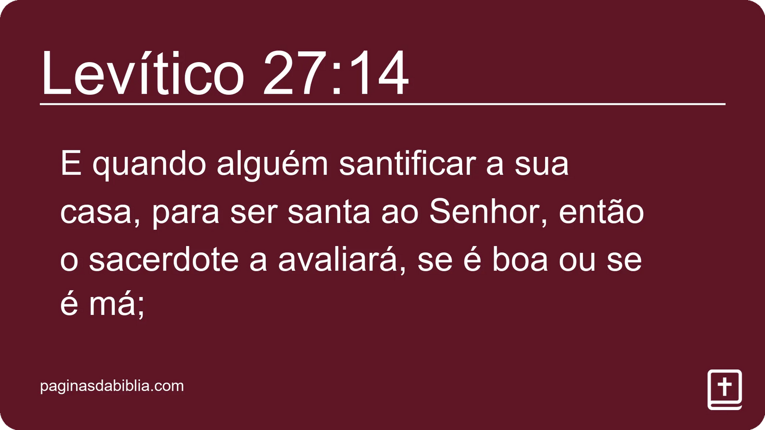 Levítico 27:14