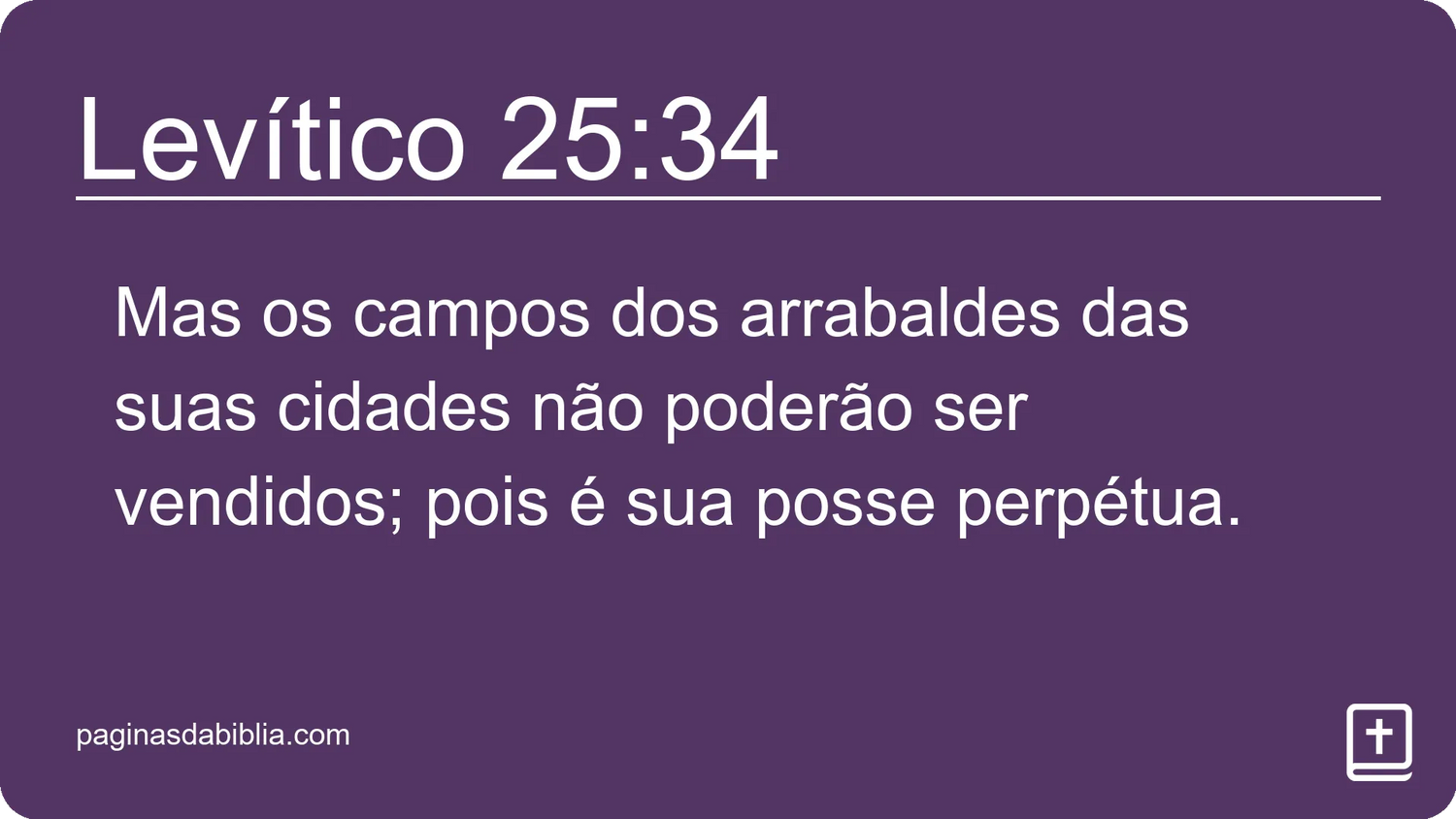 Levítico 25:34