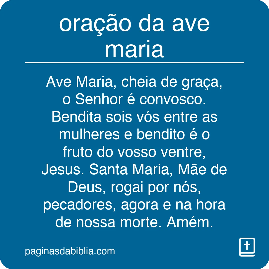 oração da ave maria