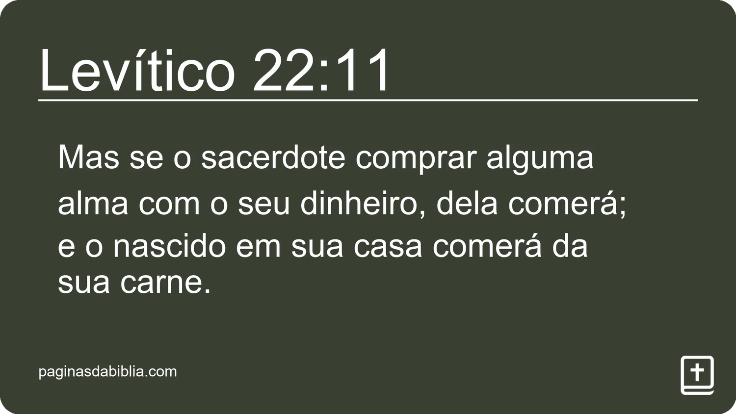 Levítico 22:11