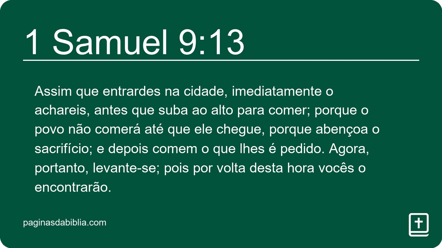 1 Samuel 9:13