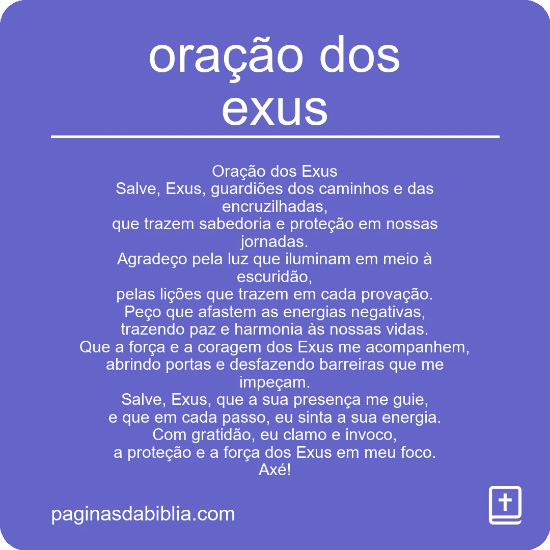 oração dos exus