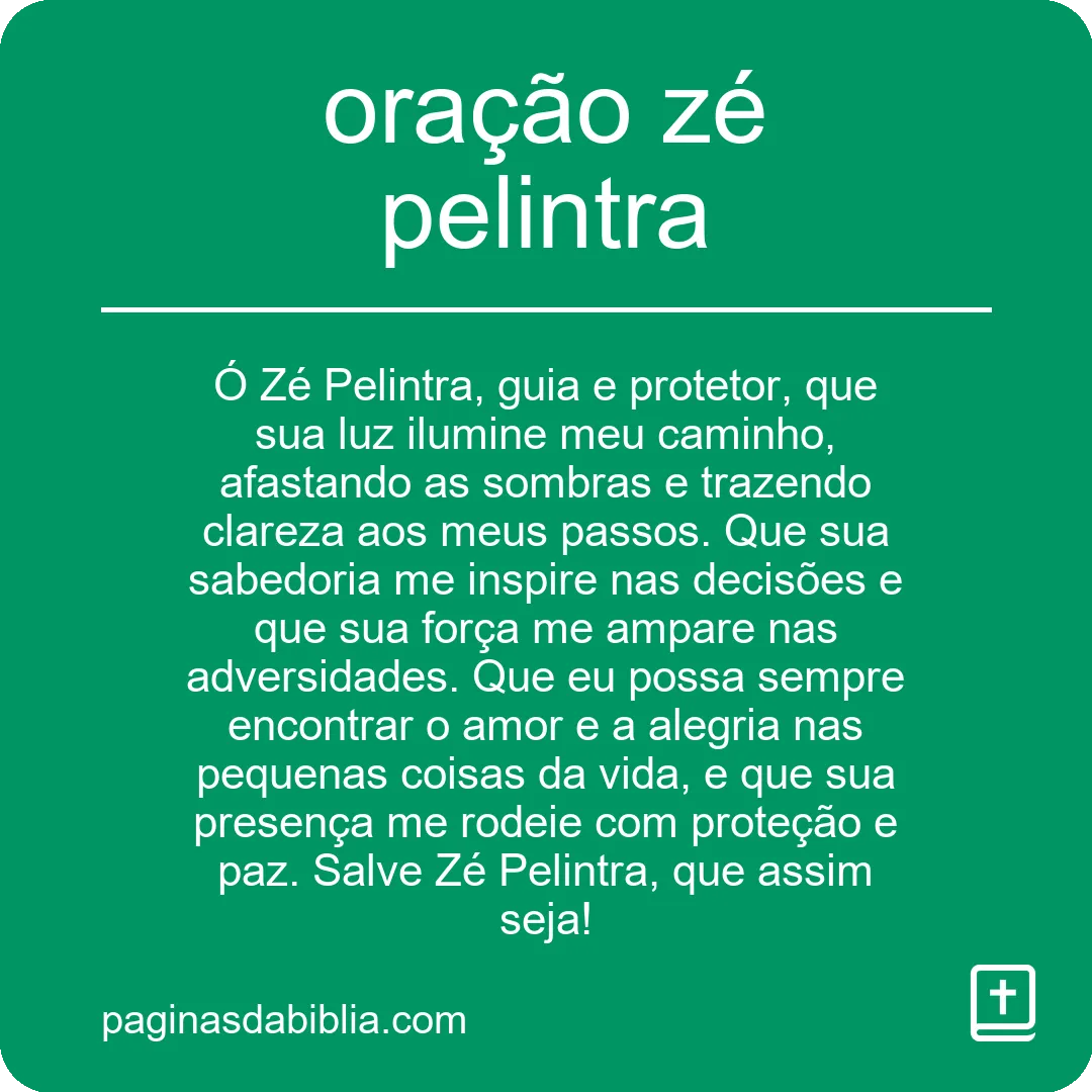 oração zé pelintra