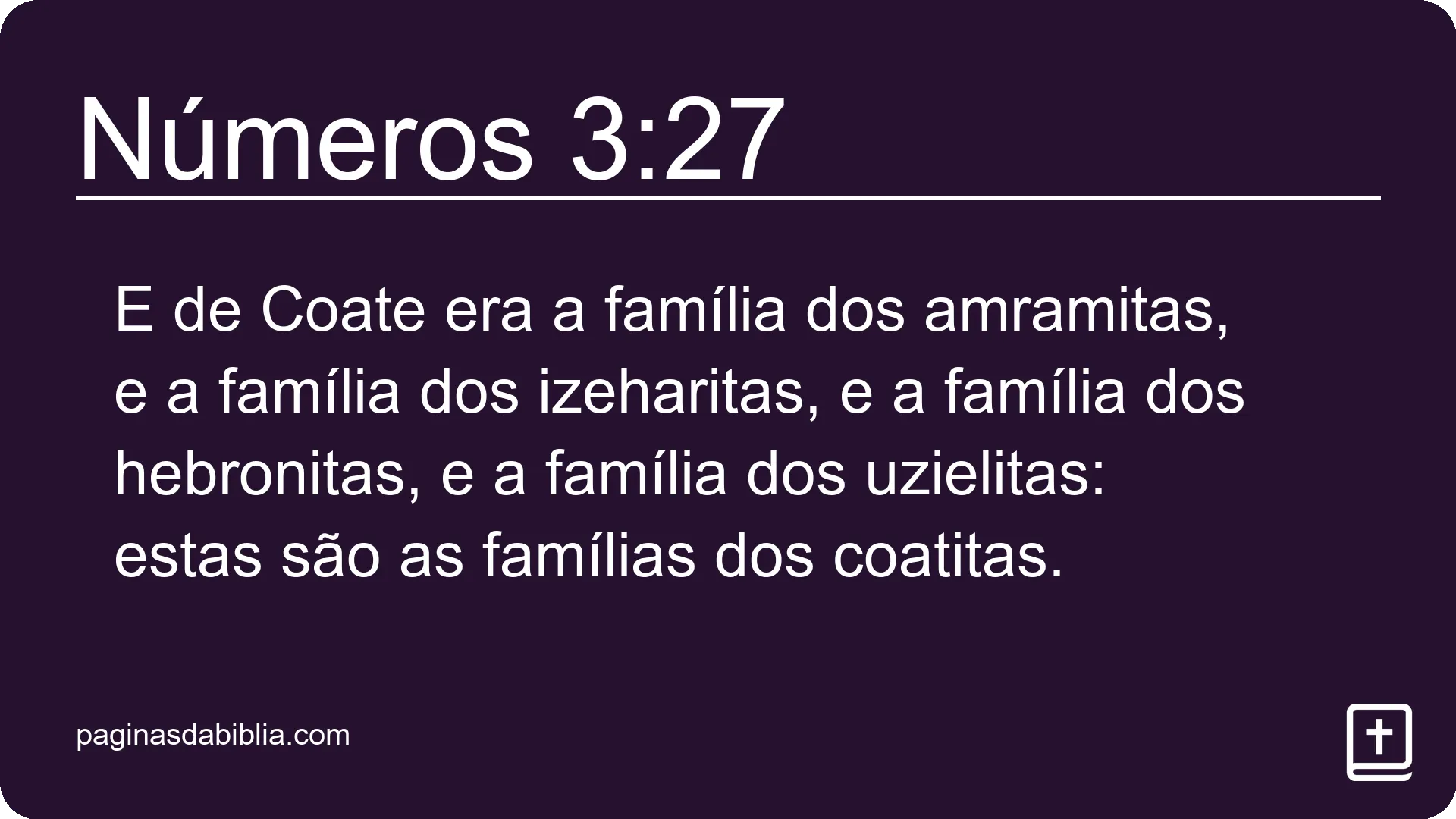 Números 3:27