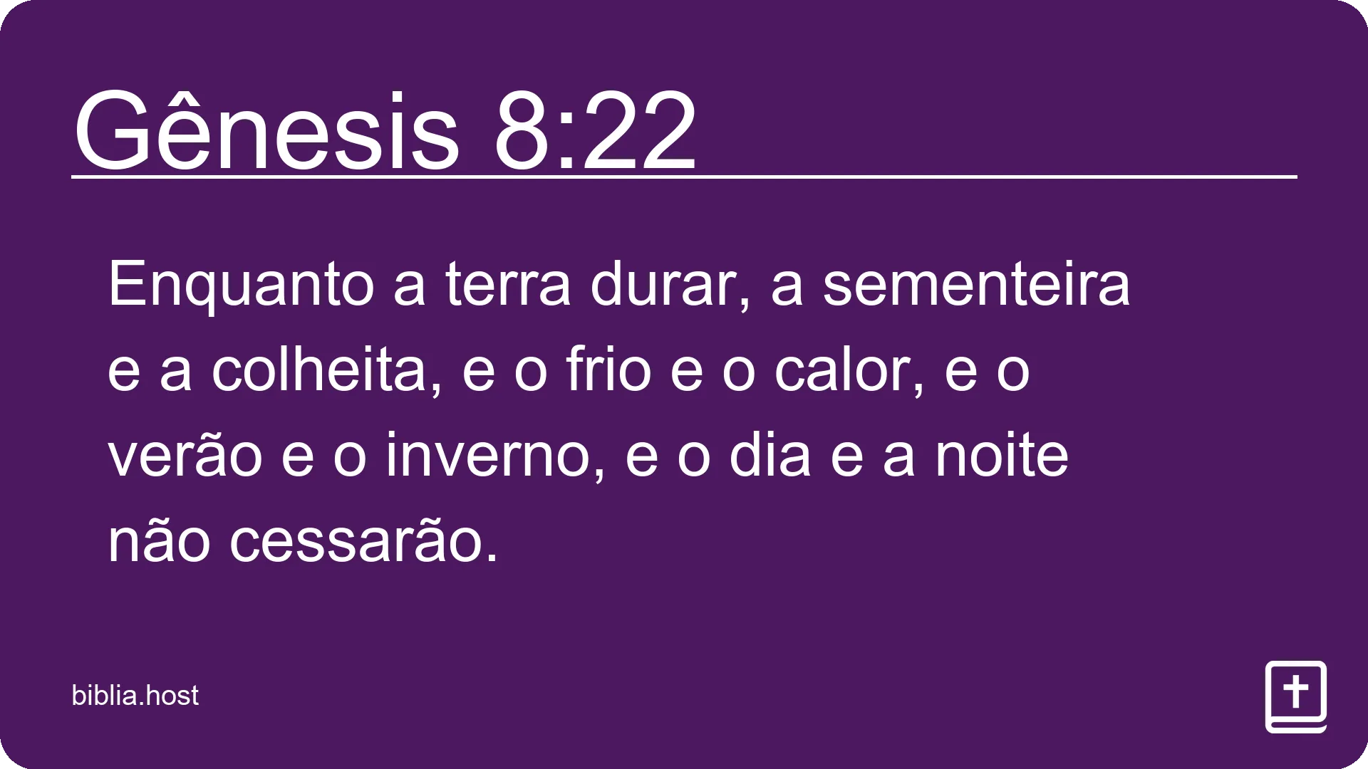 Gênesis 8:22