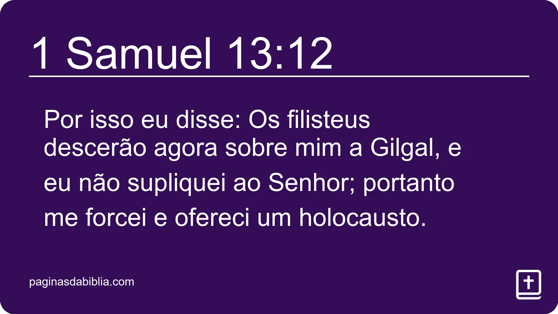 1 Samuel 13:12