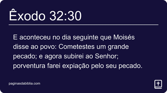 Êxodo 32:30