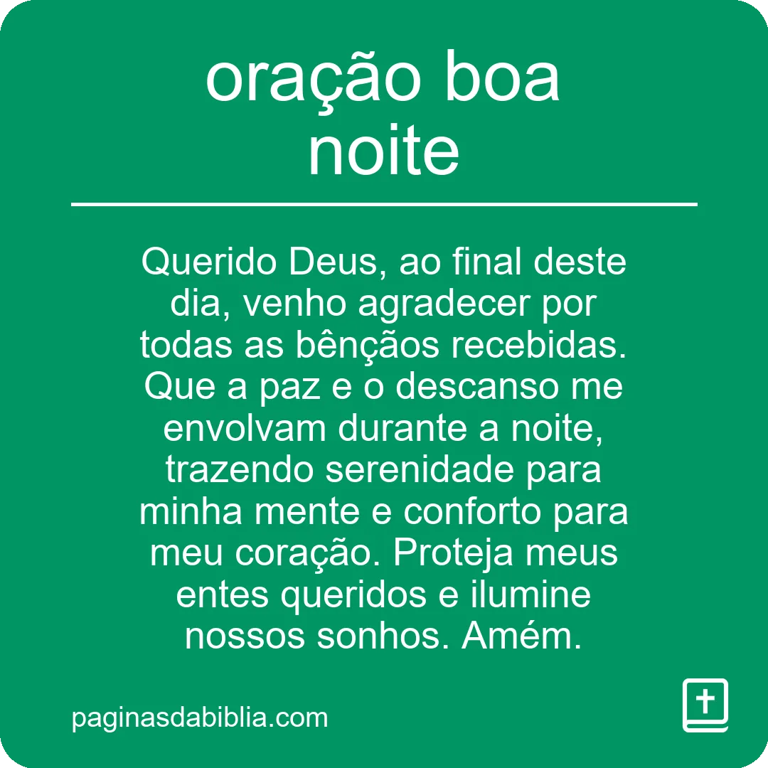 oração boa noite