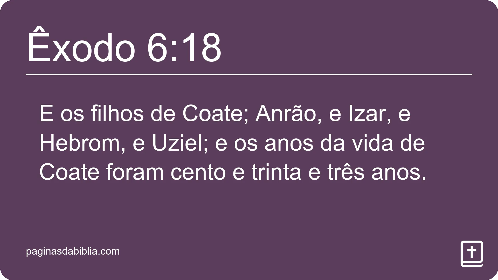 Êxodo 6:18