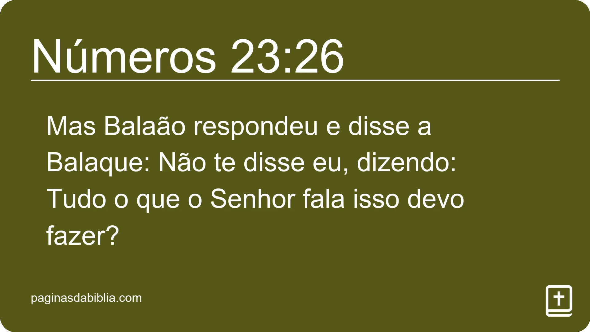 Números 23:26