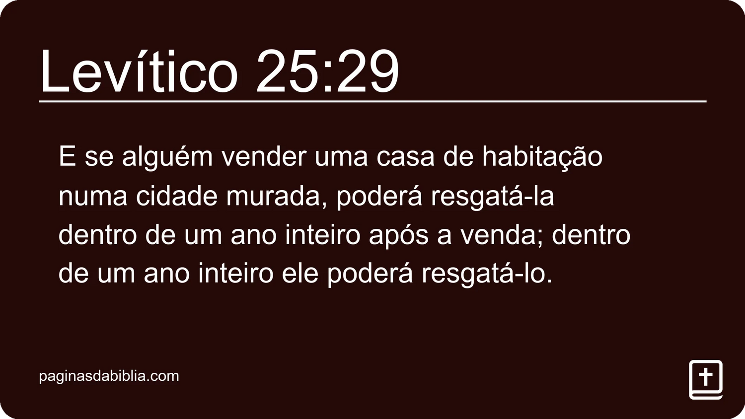 Levítico 25:29