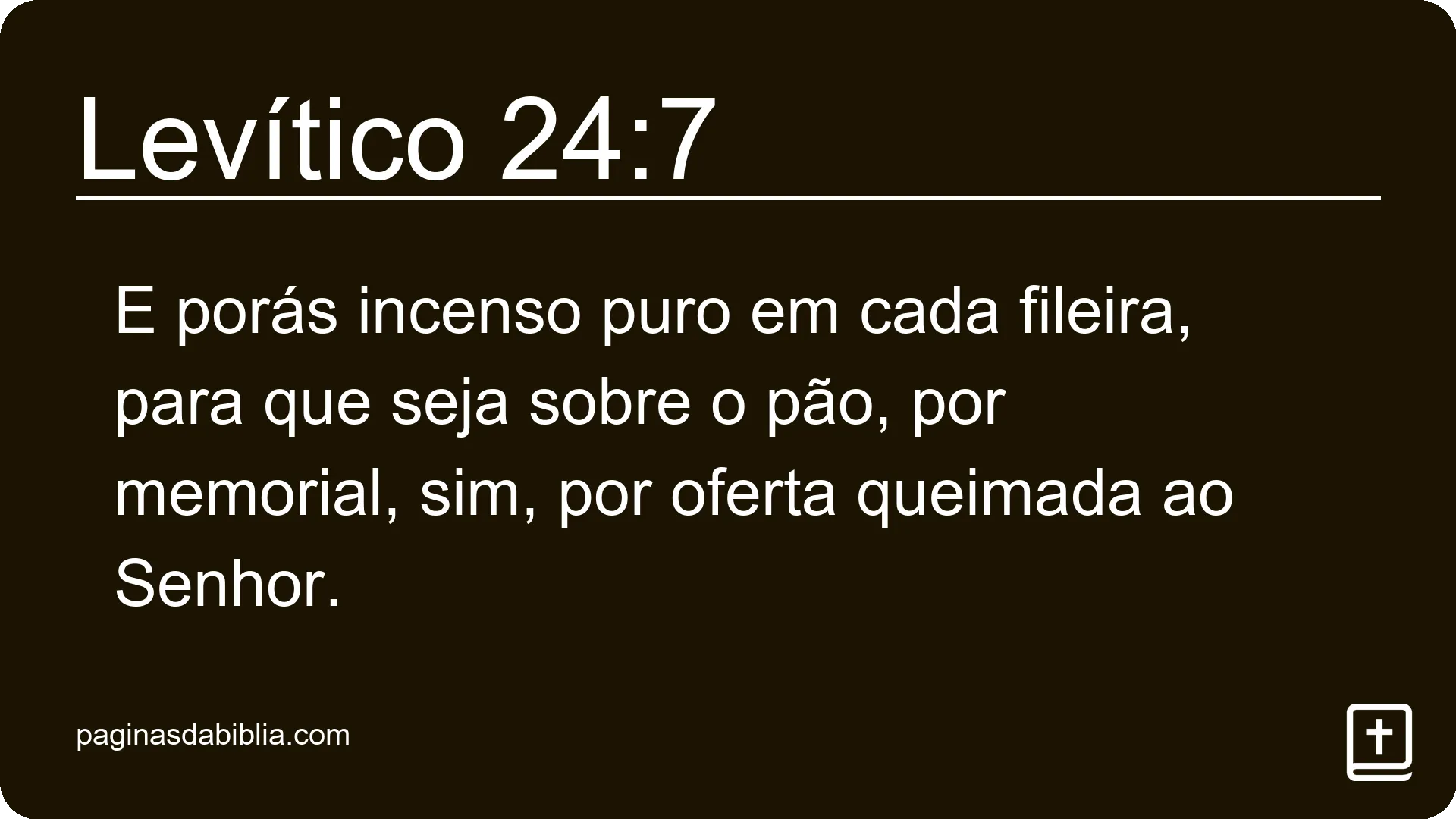 Levítico 24:7