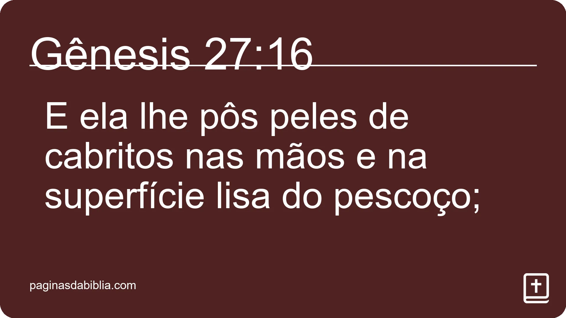 Gênesis 27:16