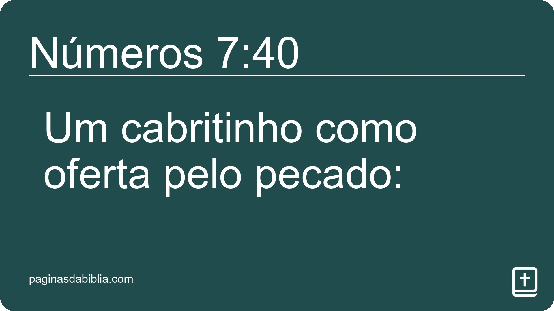 Números 7:40