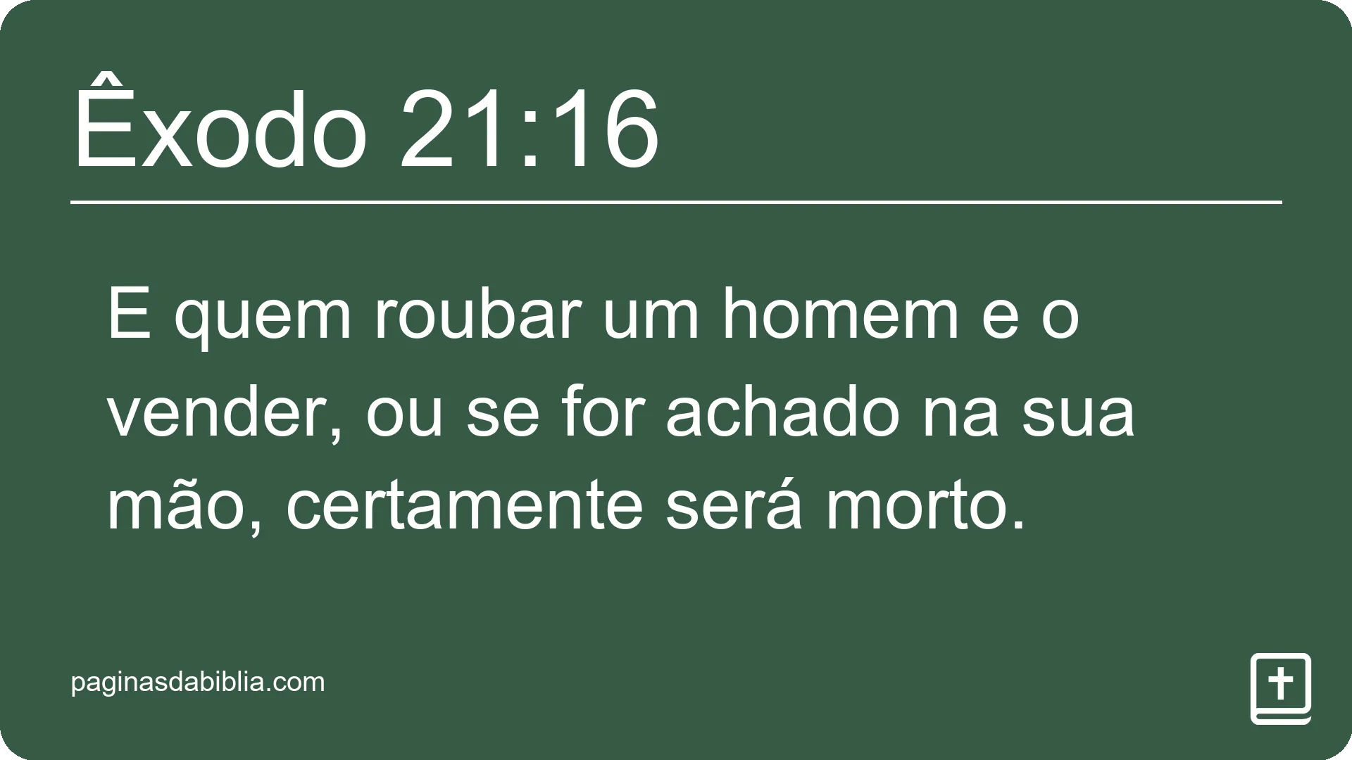 Êxodo 21:16