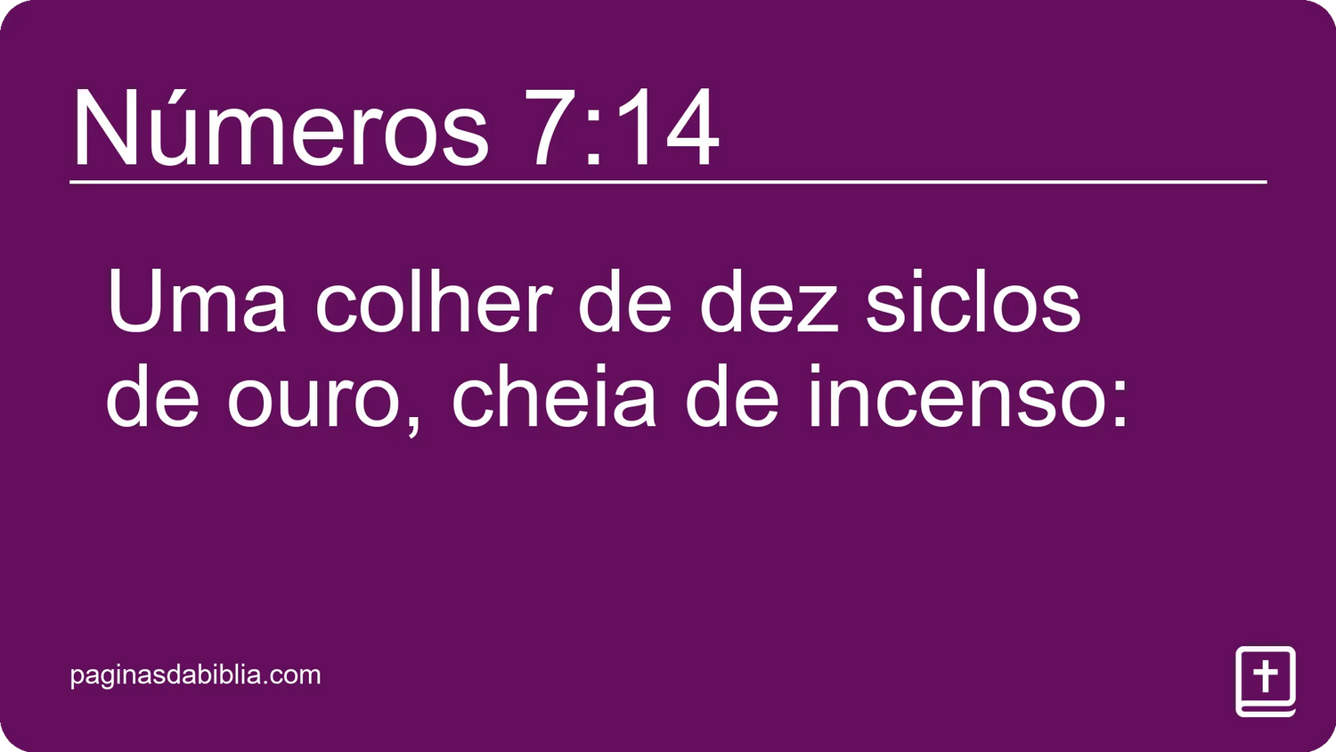 Números 7:14