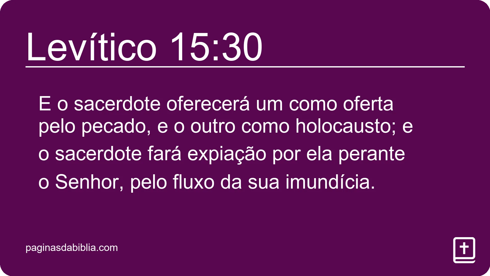 Levítico 15:30