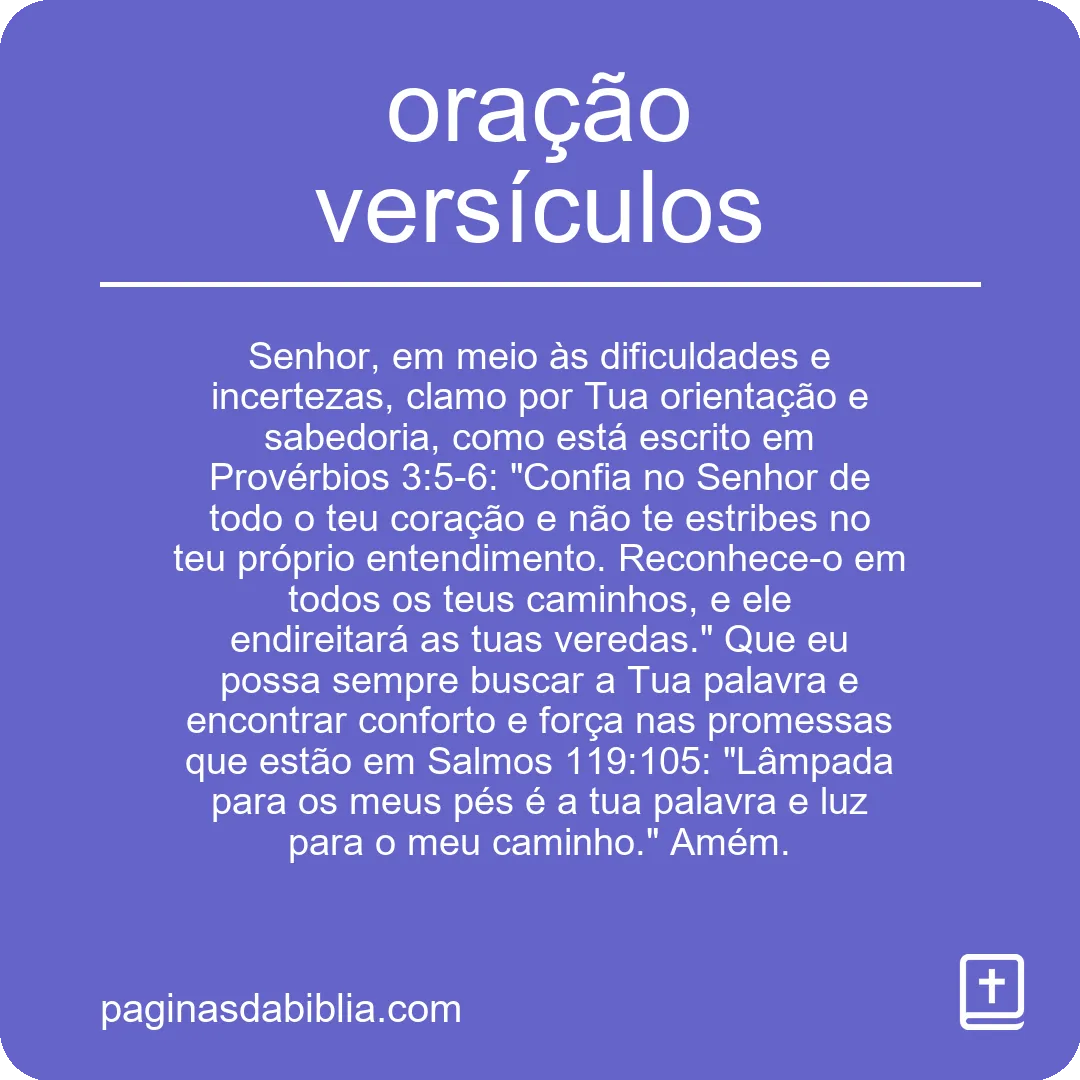 oração versículos