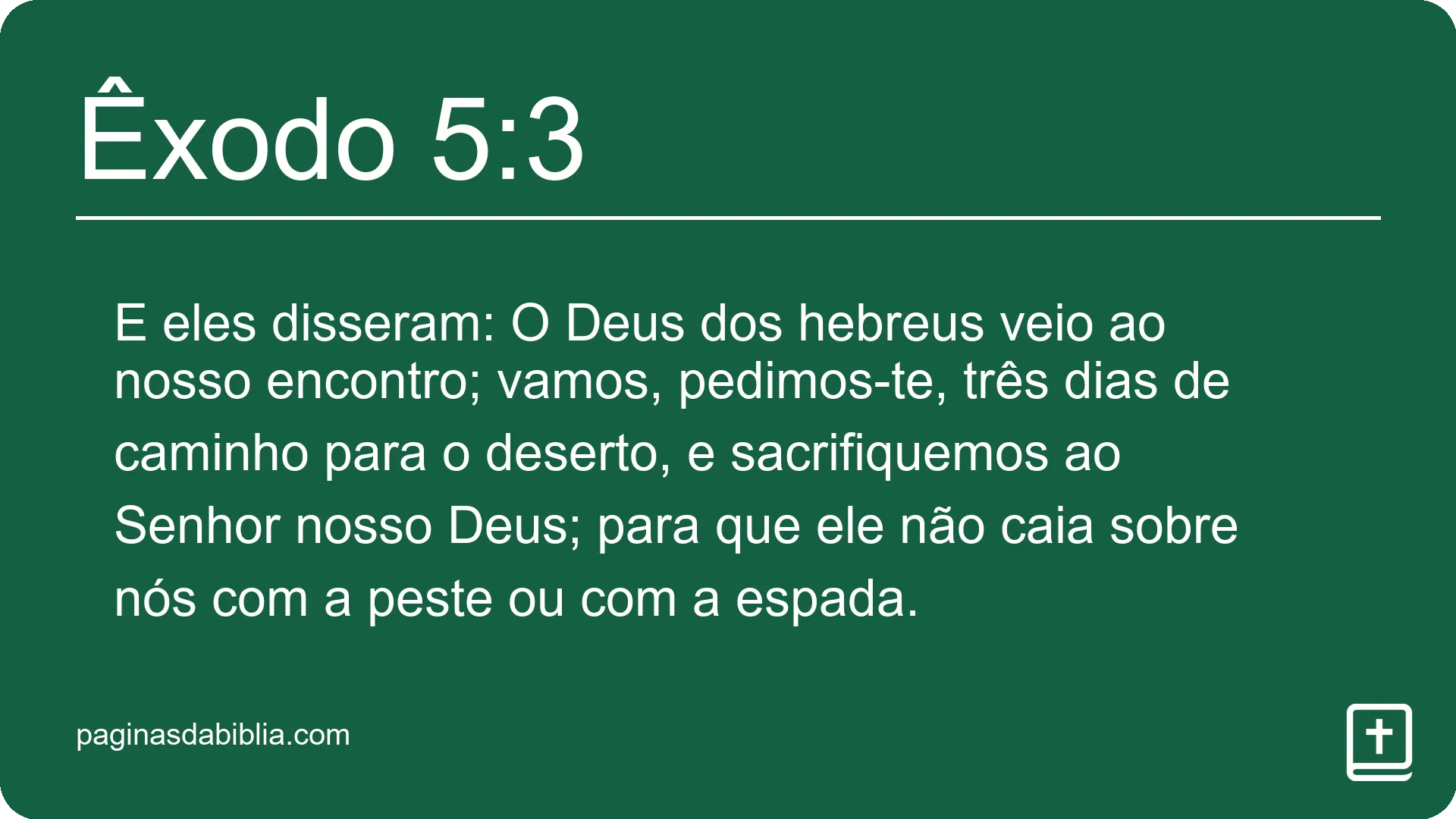 Êxodo 5:3