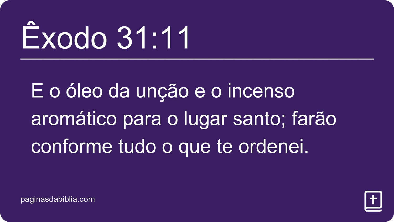 Êxodo 31:11