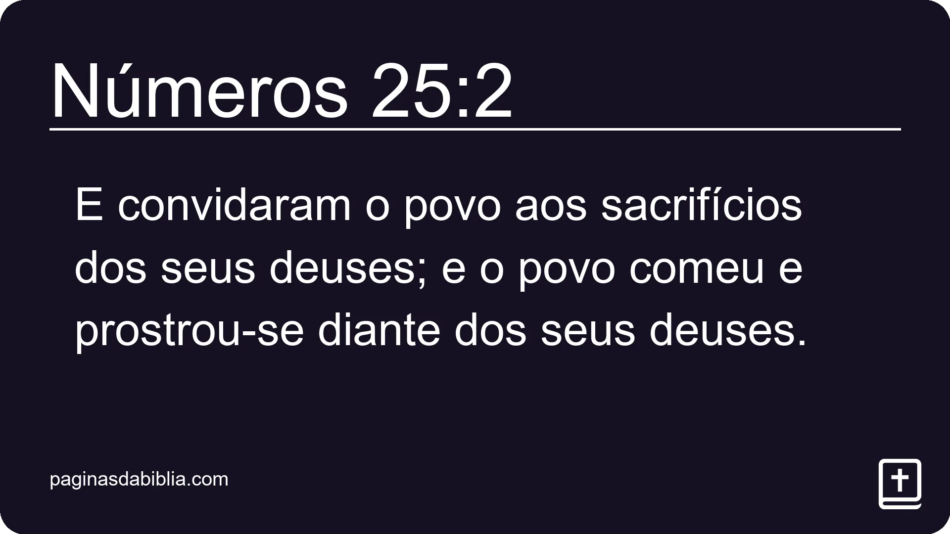 Números 25:2