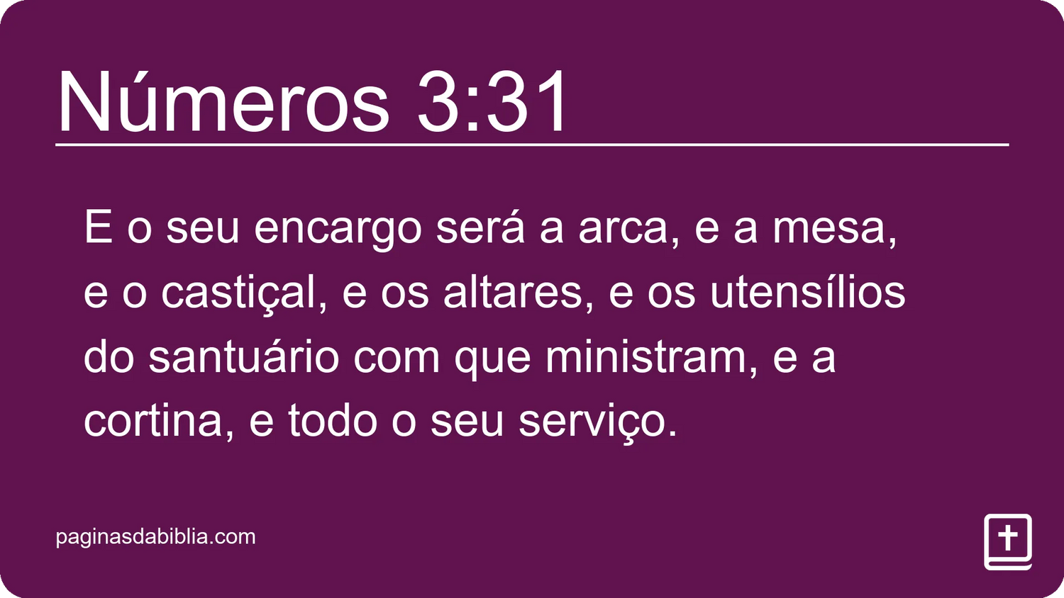 Números 3:31