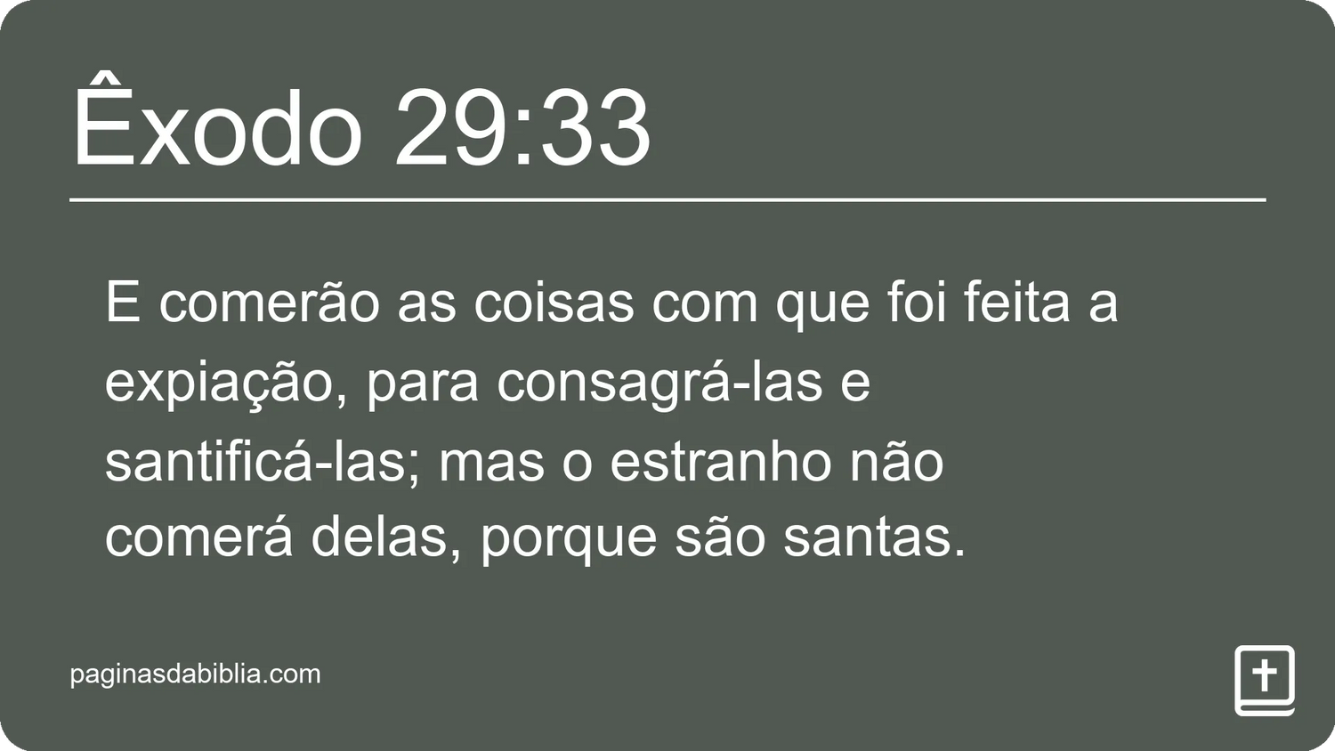 Êxodo 29:33