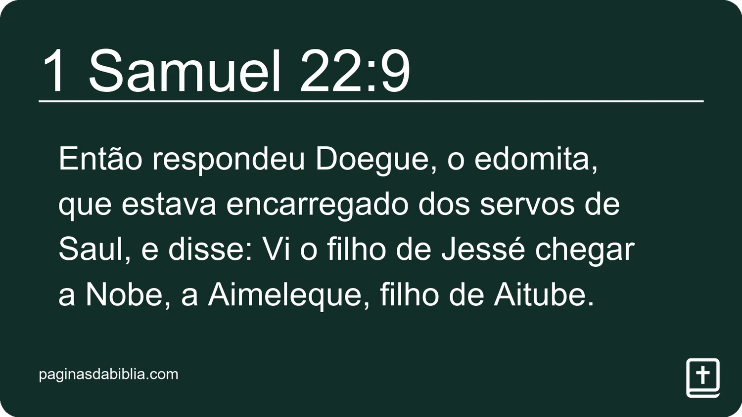 1 Samuel 22:9