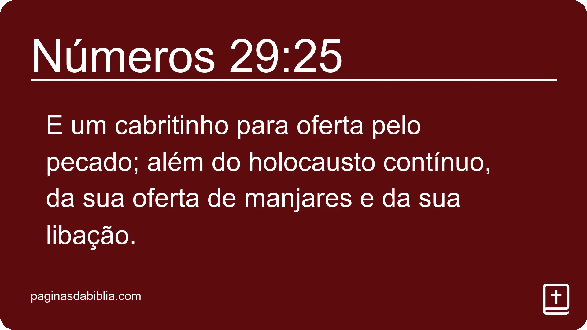 Números 29:25